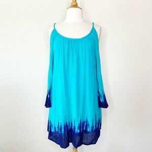 Almost Famous Tie Dye Cold Shoulder Dress